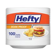 Hefty Soak Proof Tableware, Foam Plates, 8 7/8" dia, PK100 D28100